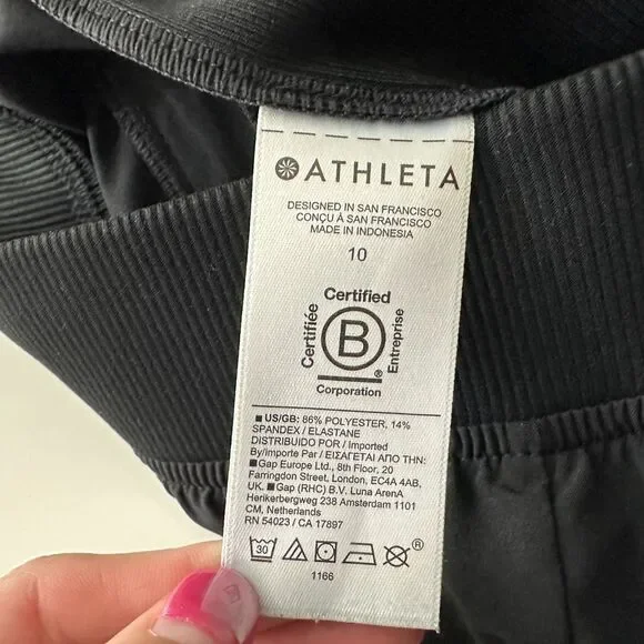 Athleta Brooklyn Mid Rise Ankle Pant Black Size 10 Pull On Athleisure - Picture 7 of 9